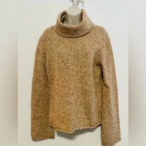 Express cowl neck knit sweater long bell sleeve